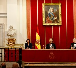Don Felipe durante el acto de Apertura del Curso Académico de las Reales Academias