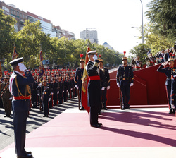Su Majestad el Rey durante el homenaje a los que dieron su vida por España