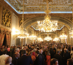 Vista general del Comedor de Gala durante la recepción