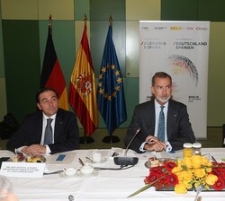 Su Majestad el Rey durante el encuentro con una representación de empresarios alemanes y españoles