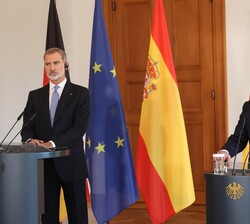 Su Majestad el Rey y el Presidente de la República Federal de Alemania se dirigen a los medios de comunicación