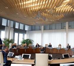 Vista de la sala del Consejo del Banco Central Europeo