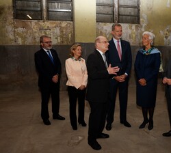 Don Felipe acompañado de la presidenta del Banco Central Europeo, la vicepresidenta primera del Gobierno y ministra de Asuntos Económicos y Transforma
