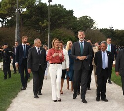El Rey en los jardines del Palacio de La Magdalena de Santander