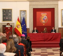 Vista de las Salas Capitulares en un momento de la intervención de la premiada