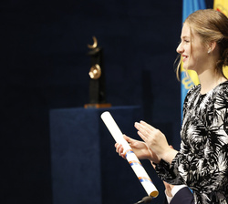 Su Alteza Real la Princesa de Asturias momentos antes de la entrega de los galardones