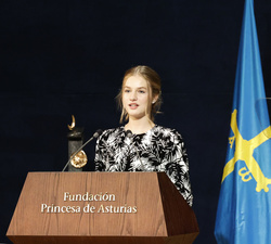 Su Alteza Real la Princesa de Asturias durante su intervención