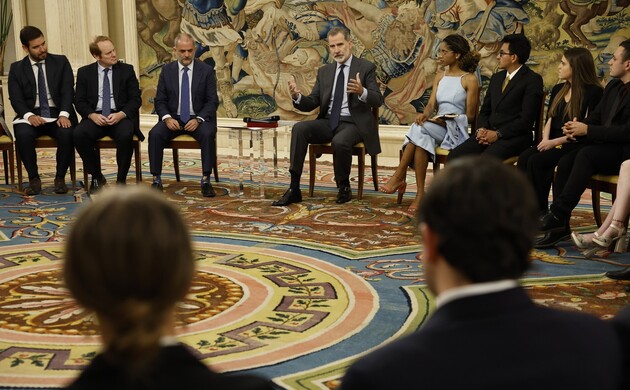 Don Felipe interviene durante la audiencia