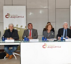 Doña Sofía tras abrir la sesión