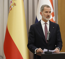Su Majestad el Rey durante su intervención