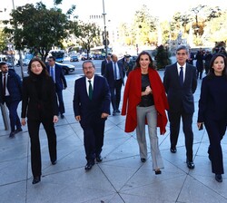 Su Majestad la Reina a su llegada al Palacio de Cibeles de Madrid