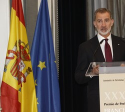 Su Majestad el Rey durante sus palabras
