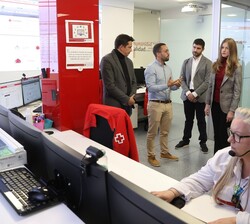 Doña Leonor durante la visita