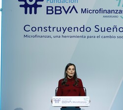 Doña Letizia durante su intervención