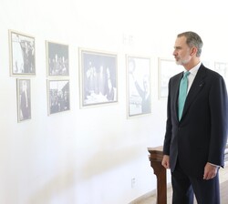 Su Majestad el Rey con el Presidente de la República Portuguesa, Marcelo Rebelo de Sousa, momentos antes del almuerzo