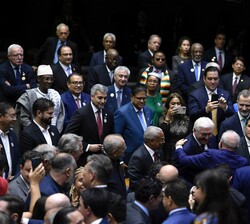 Vista general del Plenario de la Cámara de los Diputados, tras de la ceremonia