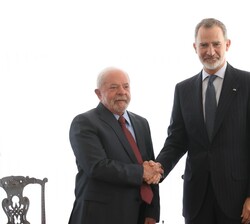 El Rey junto al Presidente Luiz Inácio Lula da Silva