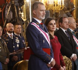 Sus Majestades los Reyes en el Salón del Trono
