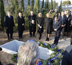 Sus Majestades los Reyes durante el entierro del Rey Constantino de Grecia