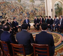 Vista general durante la audiencia de Su Majestad el Rey con los miembros de la delegación empresarial mexicana