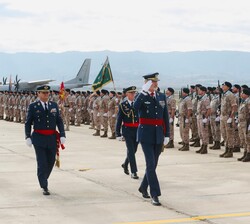 Su Majestad el Rey durante el paso de revista
