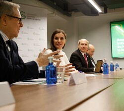 Doña Letizia durante la reunión