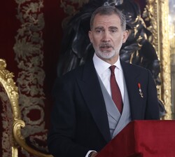 Su Majestad el Rey durante su intervención