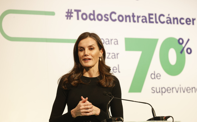 Su Majestad la Reina durante su intervención en la presentación del proyecto “Todos contra el Cáncer”