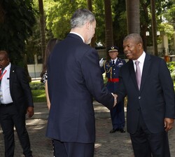 El Rey recibe el saludo del Presidente de la República de Angola, João Manuel Gonçalves Lourenço