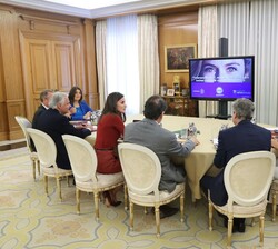 Audiencia de la Reina a José Creuheras, Presidente de Atresmedia, e Ignacio Garralda, Presidente de la Fundación Mutua Madrileña