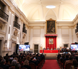 Vista general del salón de actos de la Real Academia de Bellas Artes de San Fernando donde se desarrolla la entrega de premios