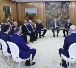 Audiencia de Su Majestad el Rey a una representación del Centro de Investigaciones Sociológicas (CIS) y antiguos directores del organismo