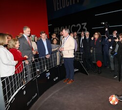 El Rey durante su visita