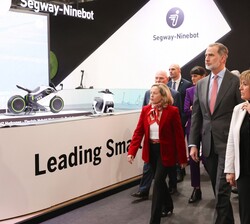 El Rey tras finalizar su visita de la mañana al “MWC Barcelona 2023”
