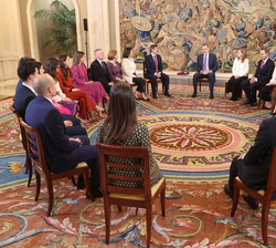 Don Felipe durante el desarrollo de la audiencia