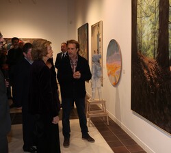 Visita de Doña Sofía a la exposición