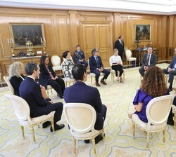 Don Felipe, en el transcurso de la audiencia que mantuvo con los miembros del Consejo Fiscal