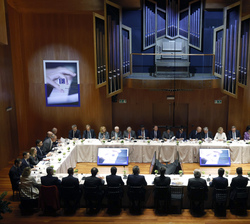 Vista general del auditorio durante la reunión del Patronato de la Escuela Superior de Música Reina Sofía