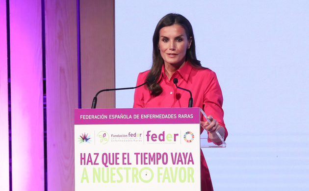 Su Majestad la Reina durante su intervención en el acto con motivo del “Día Mundial de las Enfermedades Raras”