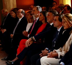 Don Felipe y Doña Letizia en un momento del acto
