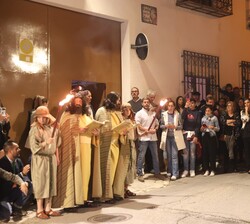 Los Reyes y las Infantas durante uno de los momentos de la representación