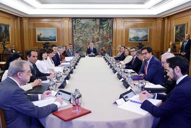 El Rey preside la reunión del Consejo de Seguridad Nacional
