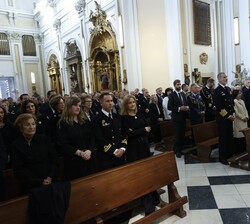 Vista general durante la misa en honor al fallecido Almirante Jefe del Estado Mayor de la Armada (AJEMA), almirante general Antonio Martorell Lacave
