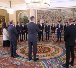 Un momento de la audiencia con los medallistas del Equipo Nacional de Piragüismo participantes en los Campeonatos Mundiales y Europeos 2022
