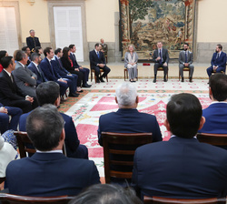 Su Majestad el Rey durante la audiencia a la XXV promoción del Cuerpo Superior de Sistemas y Tecnologías de la Información de la Administración del Es