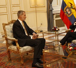 Don Felipe y el Presidente de la República de Colombia
