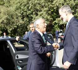 Su Majestad el Rey recibe el saludo del primer ministro de la República Portuguesa, Marcelo Rebelo de Sousa
