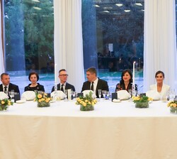 Doña Letizia durante la cena de bienvenida ofrecida por el Presidente de la República de Croacia y la Primera Dama