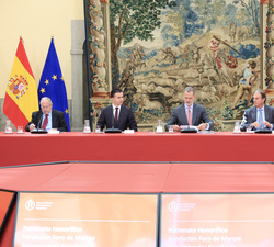 Su Majestad el Rey durante la reunión de carácter honorífico de la Fundación del Foro de Marcas Renombradas Españolas 