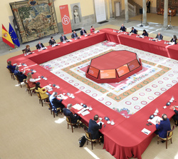 Vista general del Patio de los Austrias durante la reunión del Patronato de la Fundación Foro de Marcas Renombradas Españolas